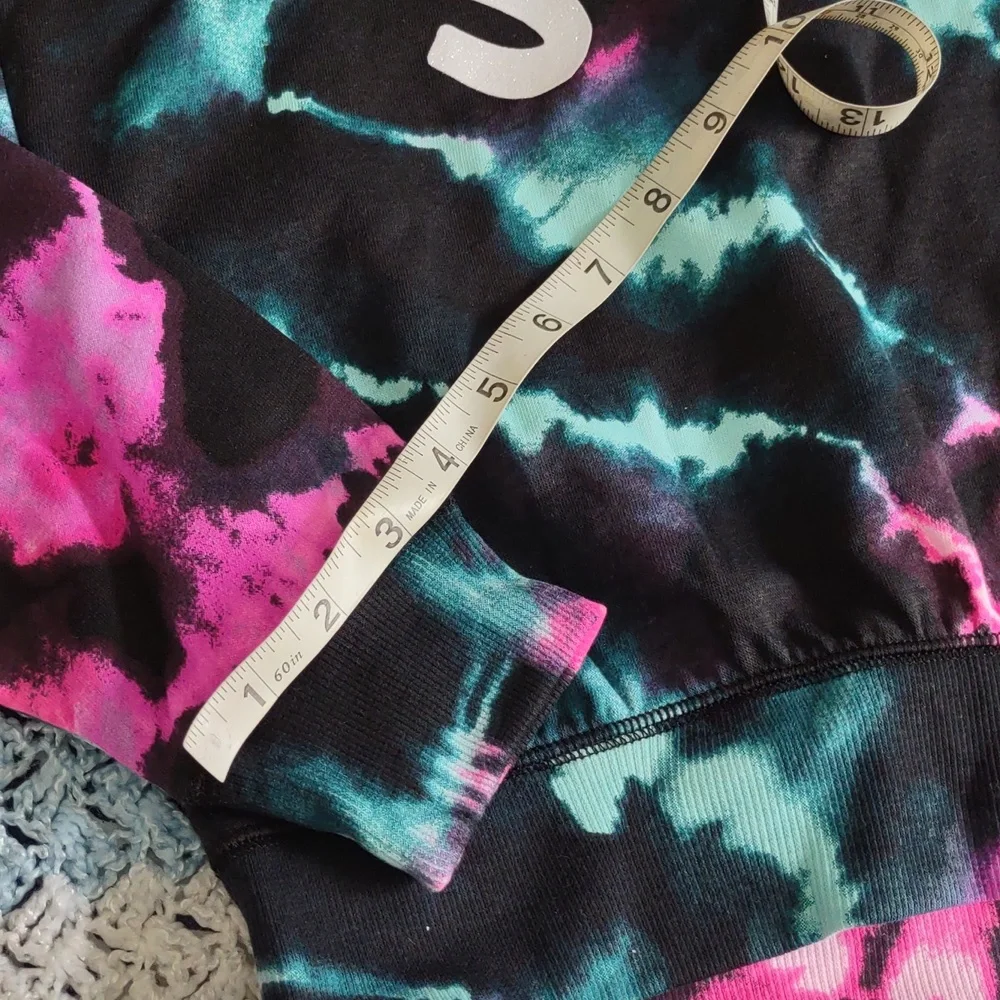 NWT Justice M(10) Tie Dye Cropped Hoodie